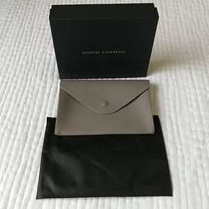 David Yurman Leather Travel Jewelry Pouch Clutch
